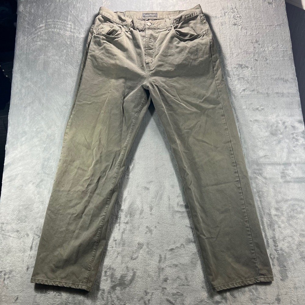 BANANA REPUBLIC Chinos Mens 40L‎ Olive Green Cotton Twill Button Fly USA